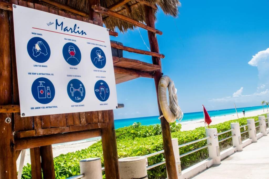 Villas Marlin 108, A Pie De Playa, Albercas, Jacuzi, Ubicacion Inmejorable Cancun Luaran gambar