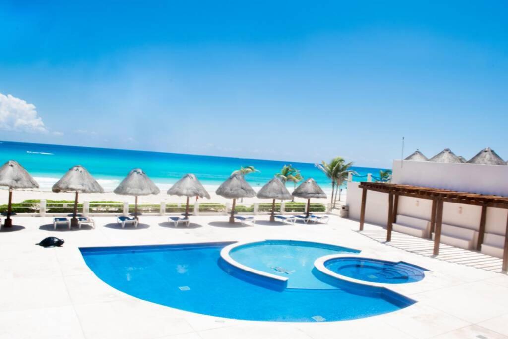 Villas Marlin 108, A Pie De Playa, Albercas, Jacuzi, Ubicacion Inmejorable Cancun Luaran gambar