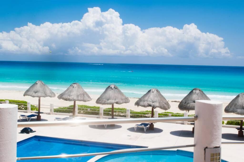Villas Marlin 108, A Pie De Playa, Albercas, Jacuzi, Ubicacion Inmejorable Cancun Luaran gambar